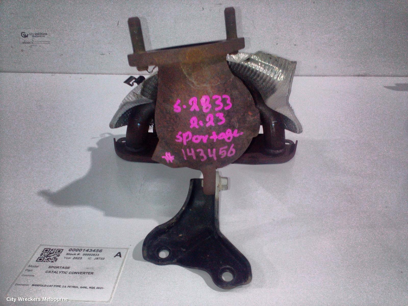 KIA SPORTAGE CATALYTIC CONVERTER, MANIFOLD-CAT TYPE, 2.0, PETROL, G4NL, NQ5, 09/2021 ONWARDS - Image 1