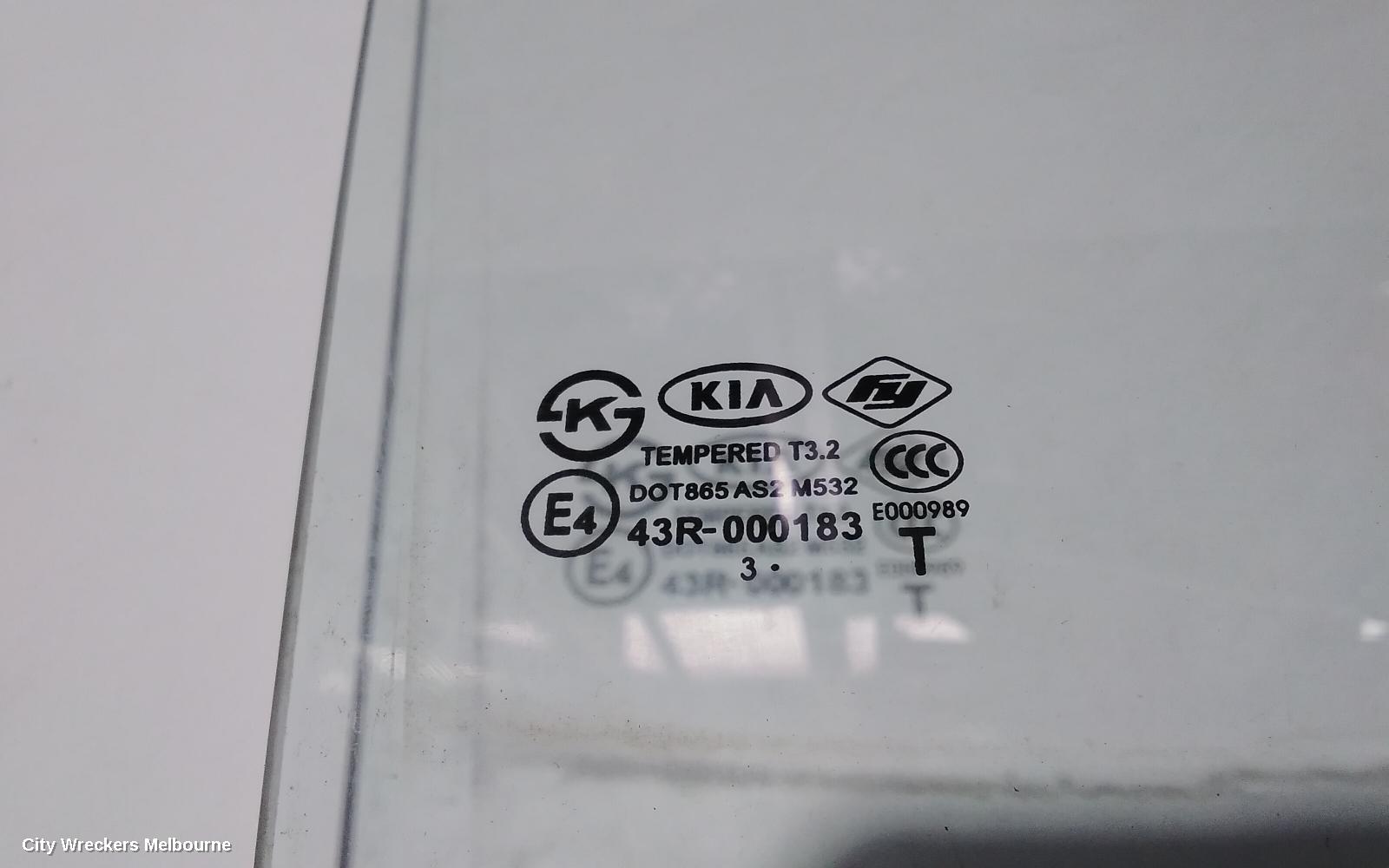 KIA CERATO RIGHT REAR DOOR WINDOW, YD, HATCH, 04/2013 - 05/2018 - Image 2