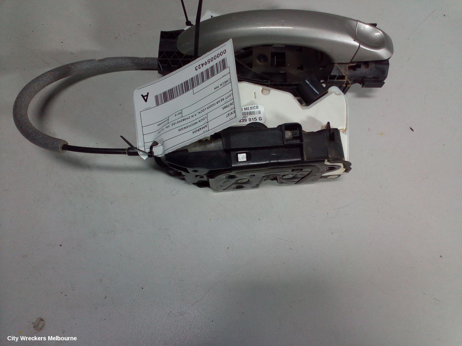VOLKSWAGEN AMAROK DOOR/BOOT/GATE LOCK, LEFT REAR DOOR LOCK, P/N 2H0839015E, 2H, 12/2010 ONWARDS - Image 1