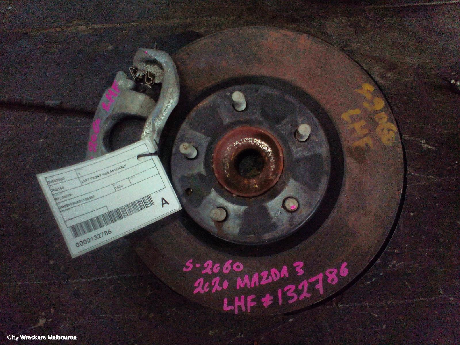 MAZDA 3 LEFT FRONT HUB ASSEMBLY, BP, 03/2019 ONWARDS - Image 1