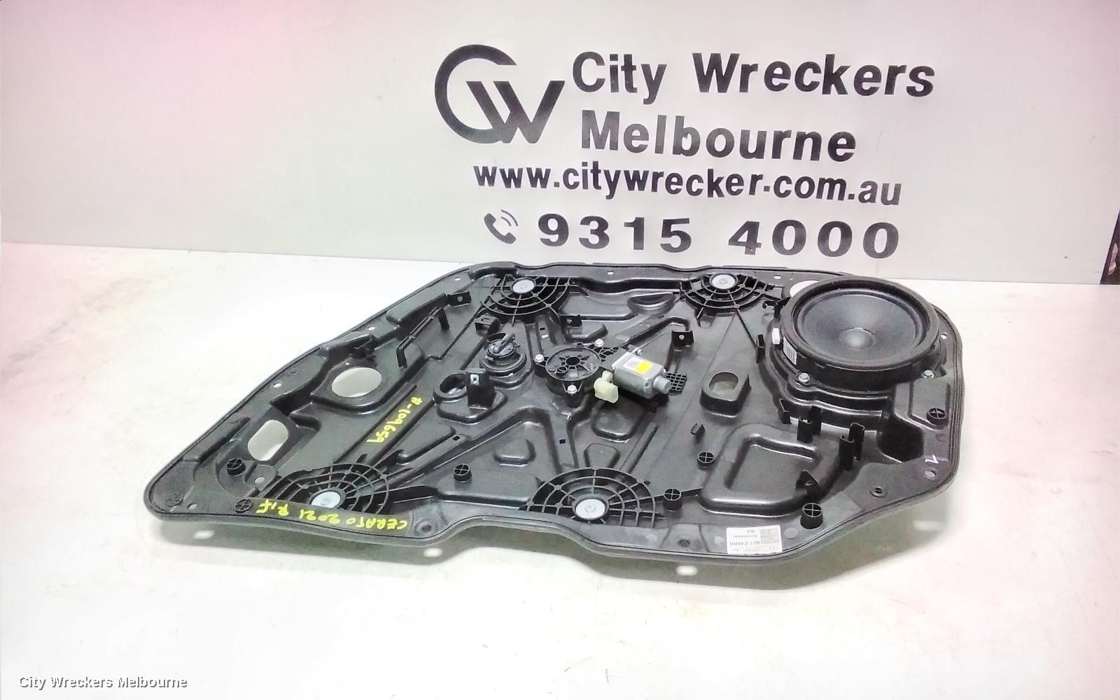 KIA CERATO RIGHT FRONT WINDOW REG/MOTOR, BD, SEDAN/HATCH, 04/2018 ONWARDS - Image 1