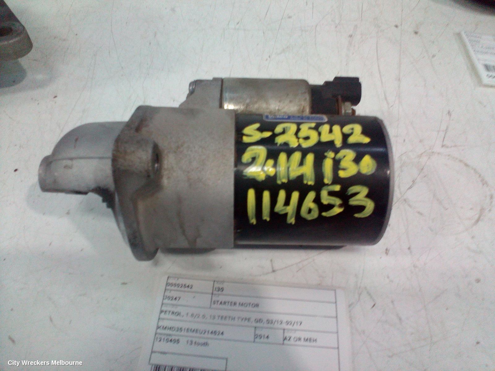 HYUNDAI I30 STARTER, PETROL, 1.8/2.0, 13 TEETH TYPE, GD, 03/2012 - 02/2017 - Image 2