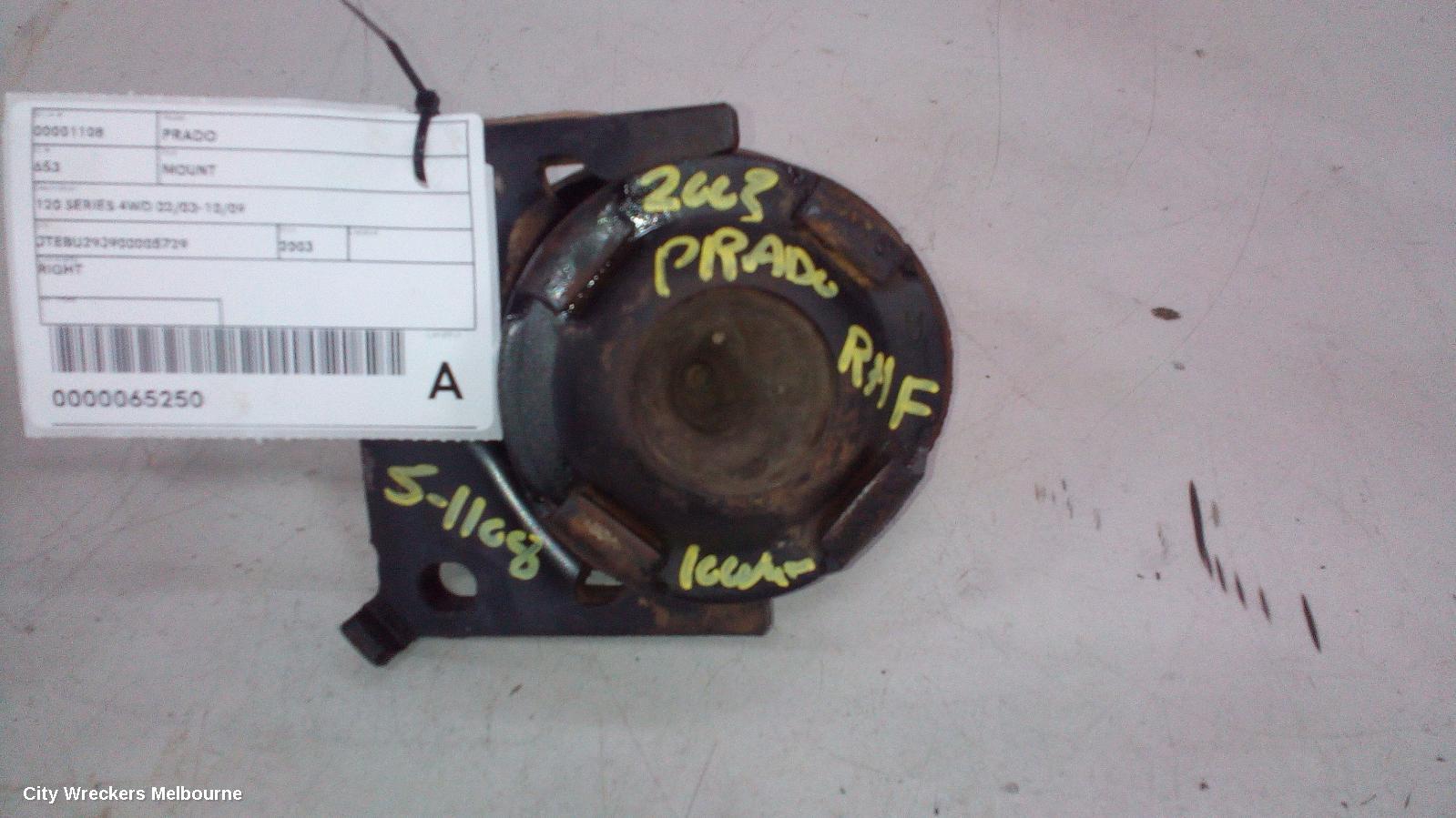 TOYOTA PRADO MOUNT, 120 SERIES 4WD 02/2003 - 10/2009 - Image 1