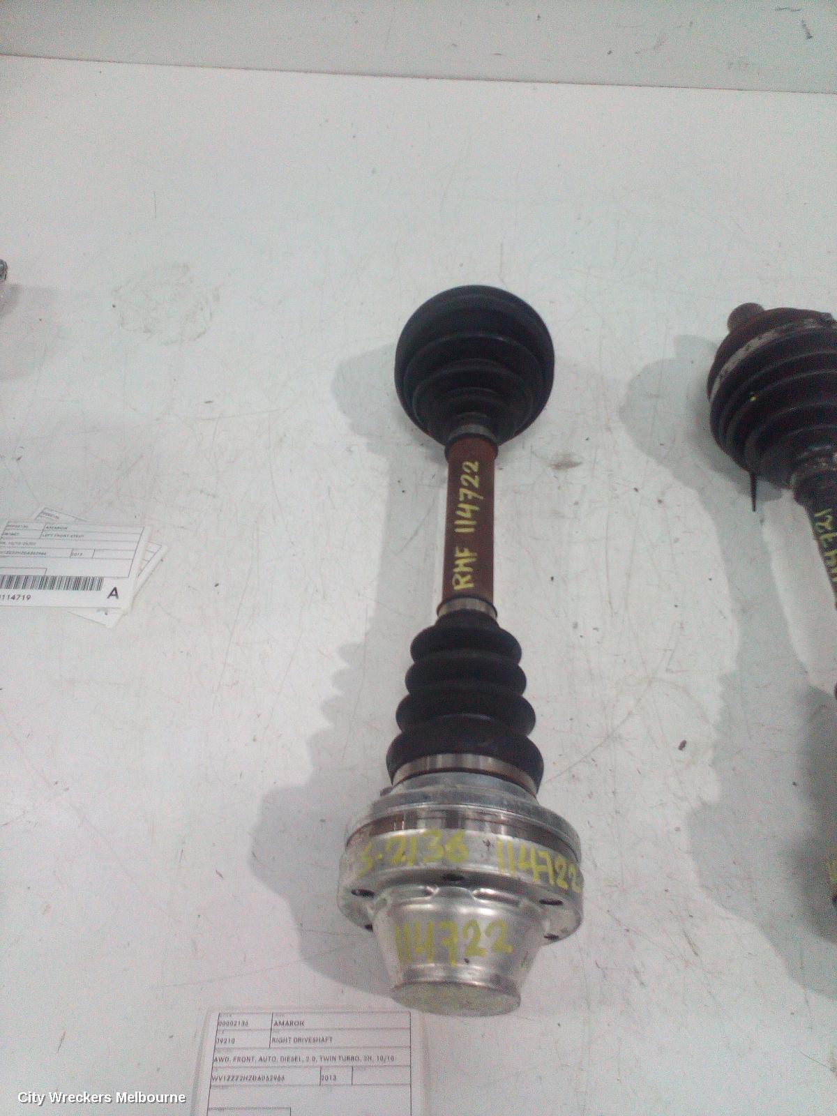 VOLKSWAGEN AMAROK RIGHT DRIVESHAFT, AWD, FRONT, AUTO, DIESEL, 2.0, TWIN TURBO, 2H, 10/2010 - 09/2022 - Image 3