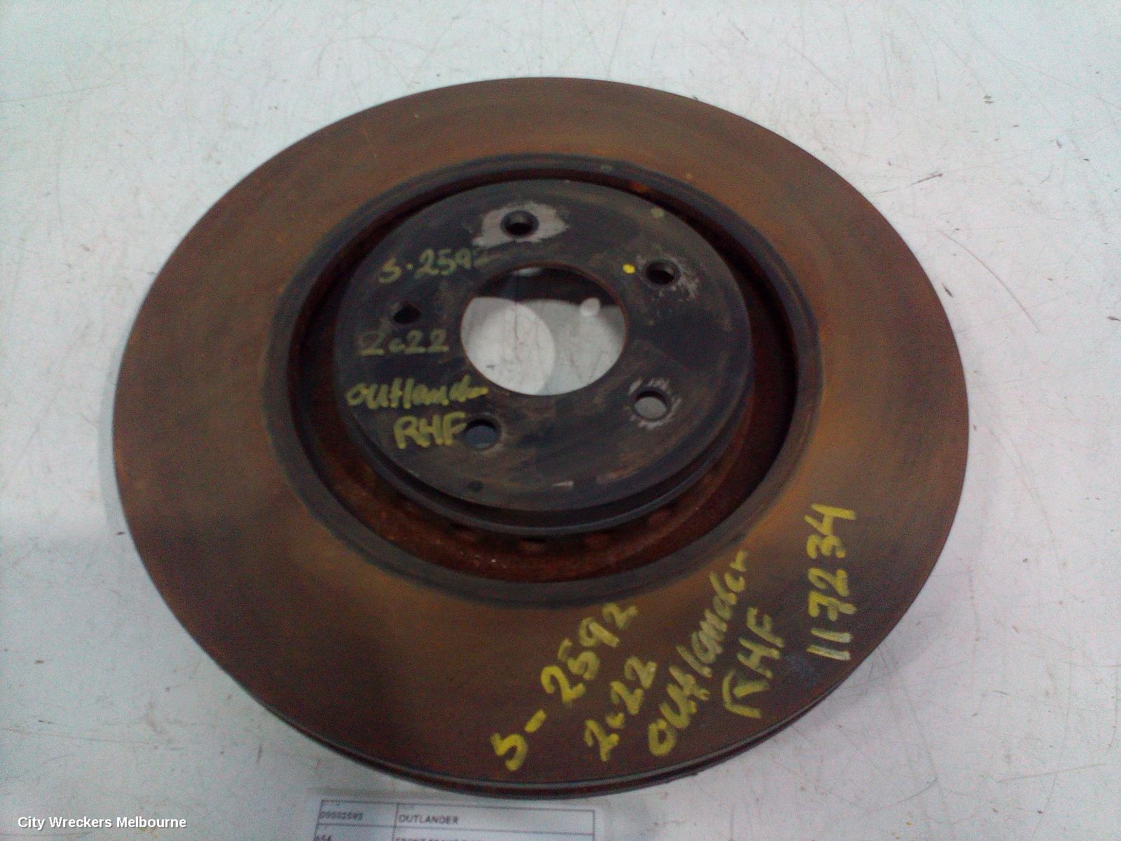 MITSUBISHI OUTLANDER FRONT BRAKE DISC/DRM, ZM, 08/2021 ONWARDS - Image 2