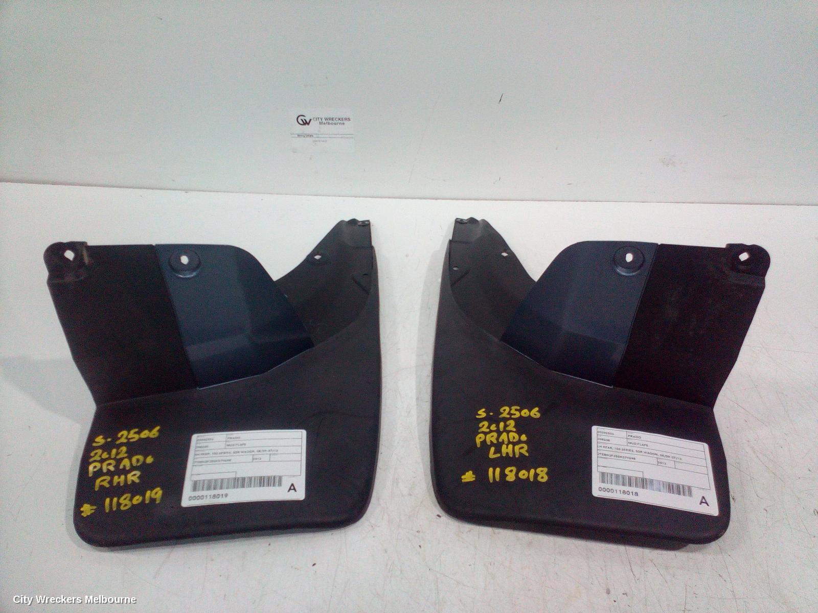 TOYOTA PRADO MUD FLAPS, LH REAR, 150 SERIES, 5DR WAGON, 08/2009 - 07/2013 - Image 3