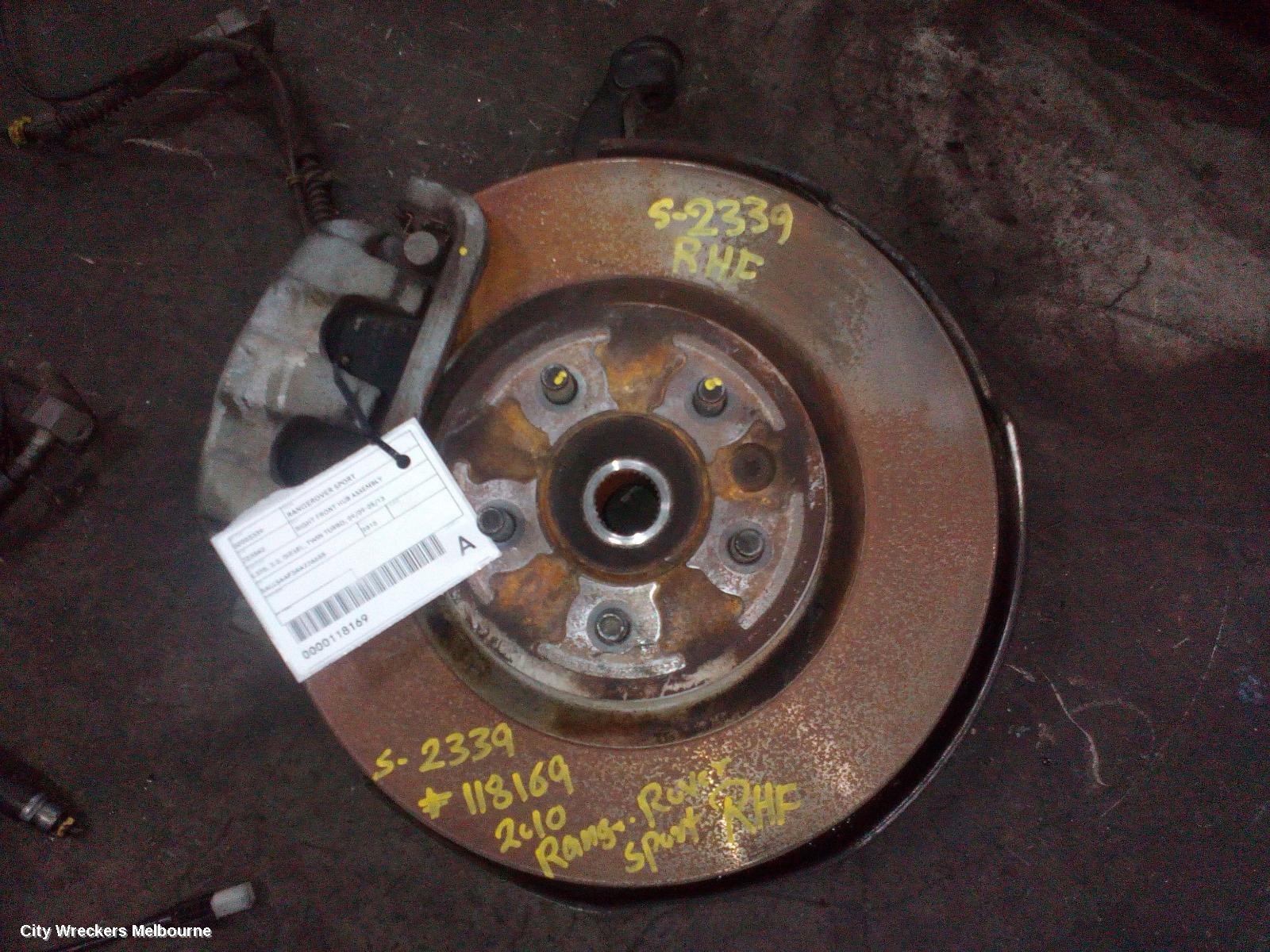 LAND ROVER RANGEROVER SPORT RIGHT FRONT HUB ASSEMBLY, L320, 3.0, DIESEL, TWIN TURBO, 09/2009 - 05/2013 - Image 1