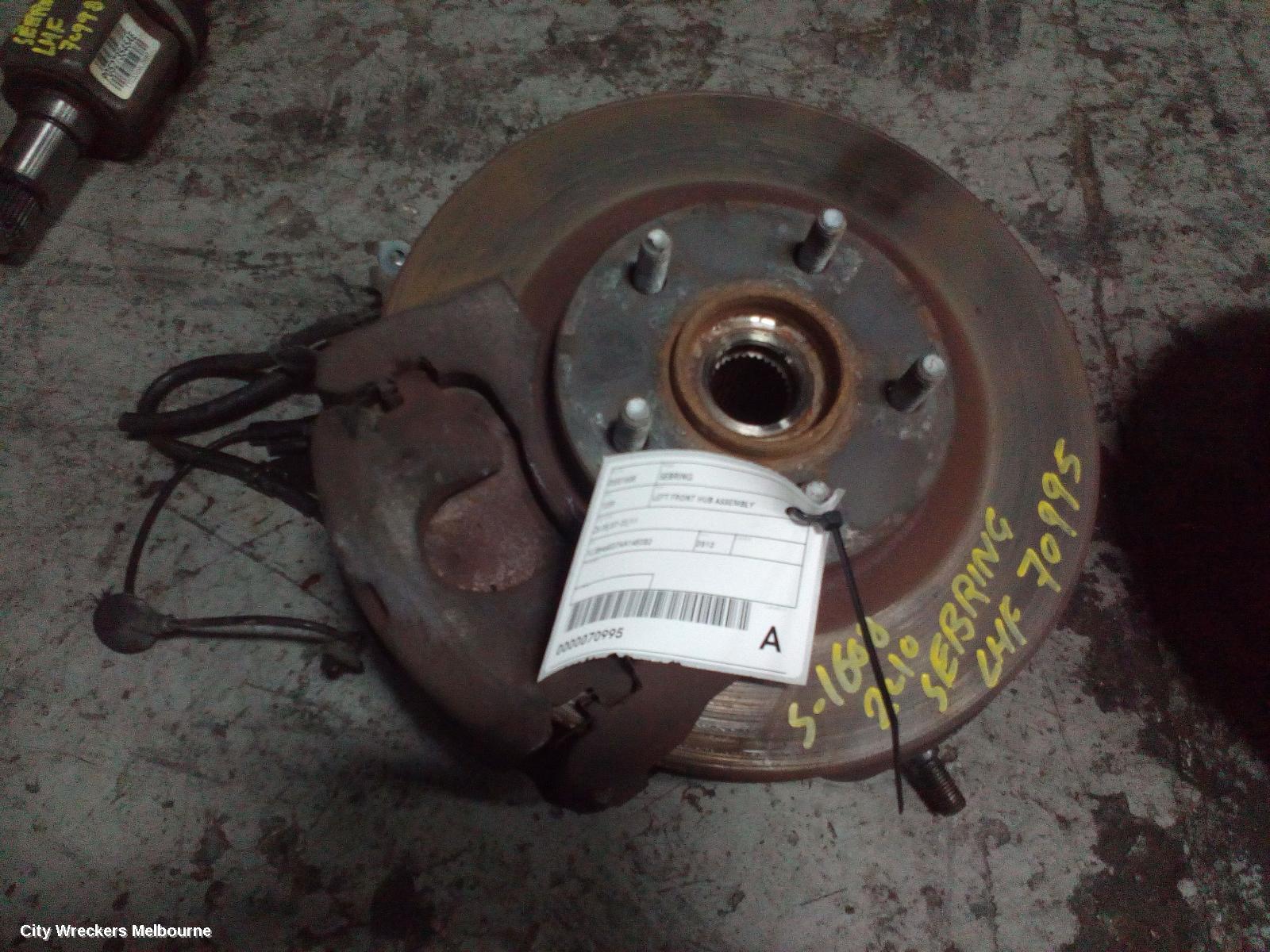 CHRYSLER SEBRING LEFT FRONT HUB ASSEMBLY, JS, 05/2007 - 02/2011 - Image 1