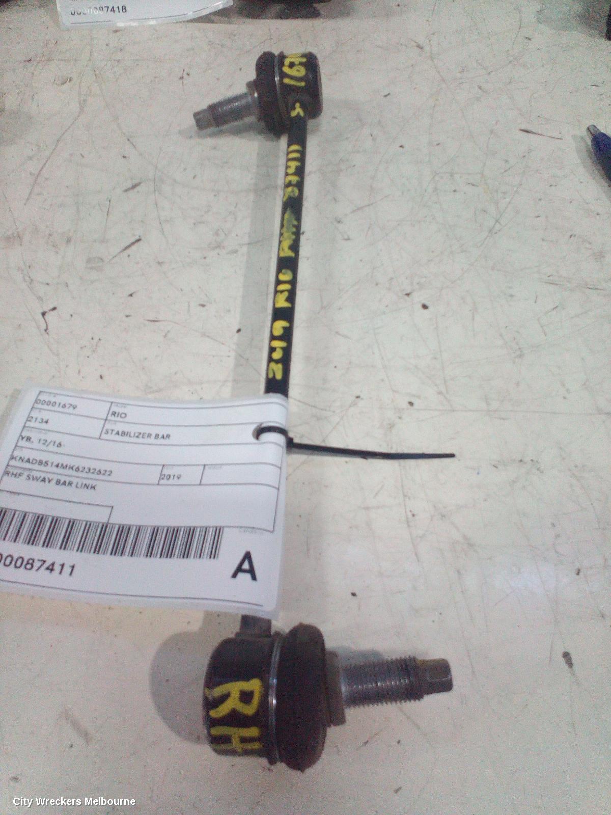 KIA RIO STABILISER BAR, YB, 12/2016 - 06/2023 - Image 1