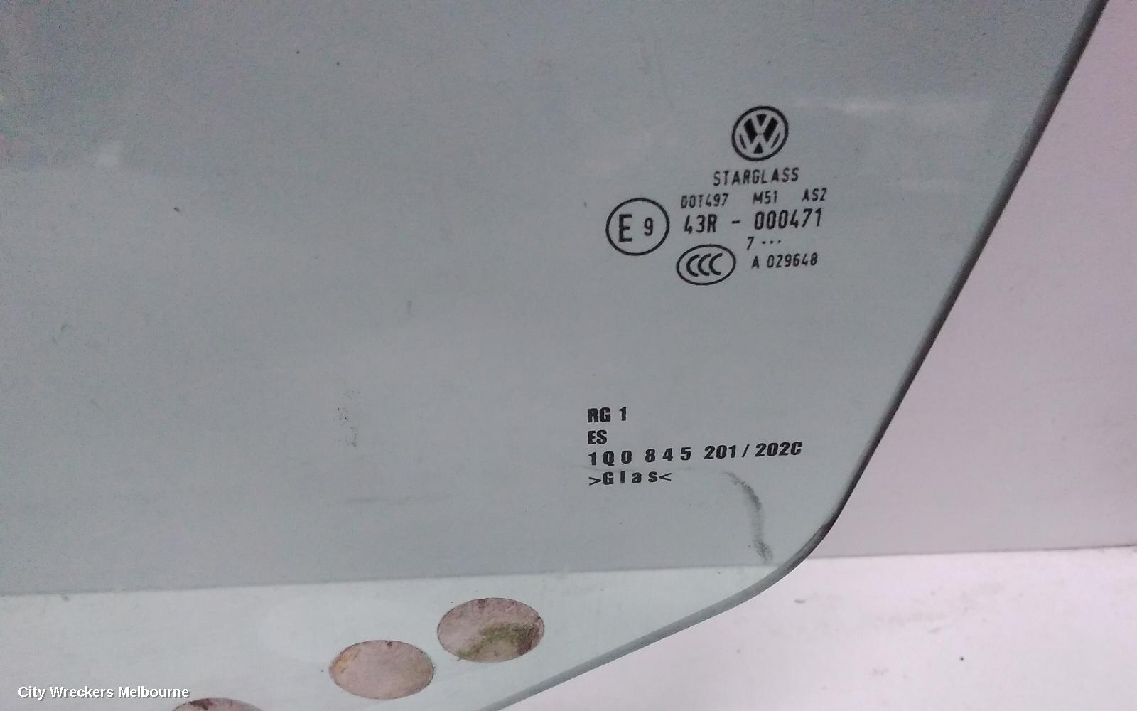 VOLKSWAGEN EOS LEFT FRONT DOOR WINDOW, 1F, 02/2007 - 12/2014 - Image 2