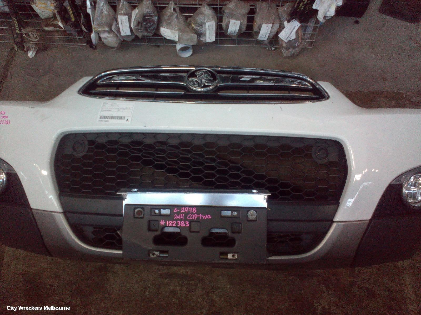 HOLDEN CAPTIVA FRONT BUMPER, BUMPER BAR (UPPER & LOWER), CG, CAPTIVA 7 (4TH VIN = C), W/ PARK SENSOR TYPE, 01/2014 - 09/2015 - Image 3