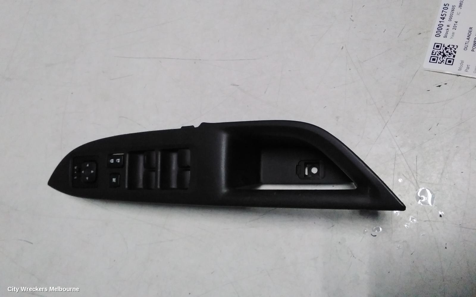 MITSUBISHI OUTLANDER PWR DR WIND SWITCH, RH FRONT (MASTER SWITCH), ZJ, 10/2012 - 03/2015 - Image 1