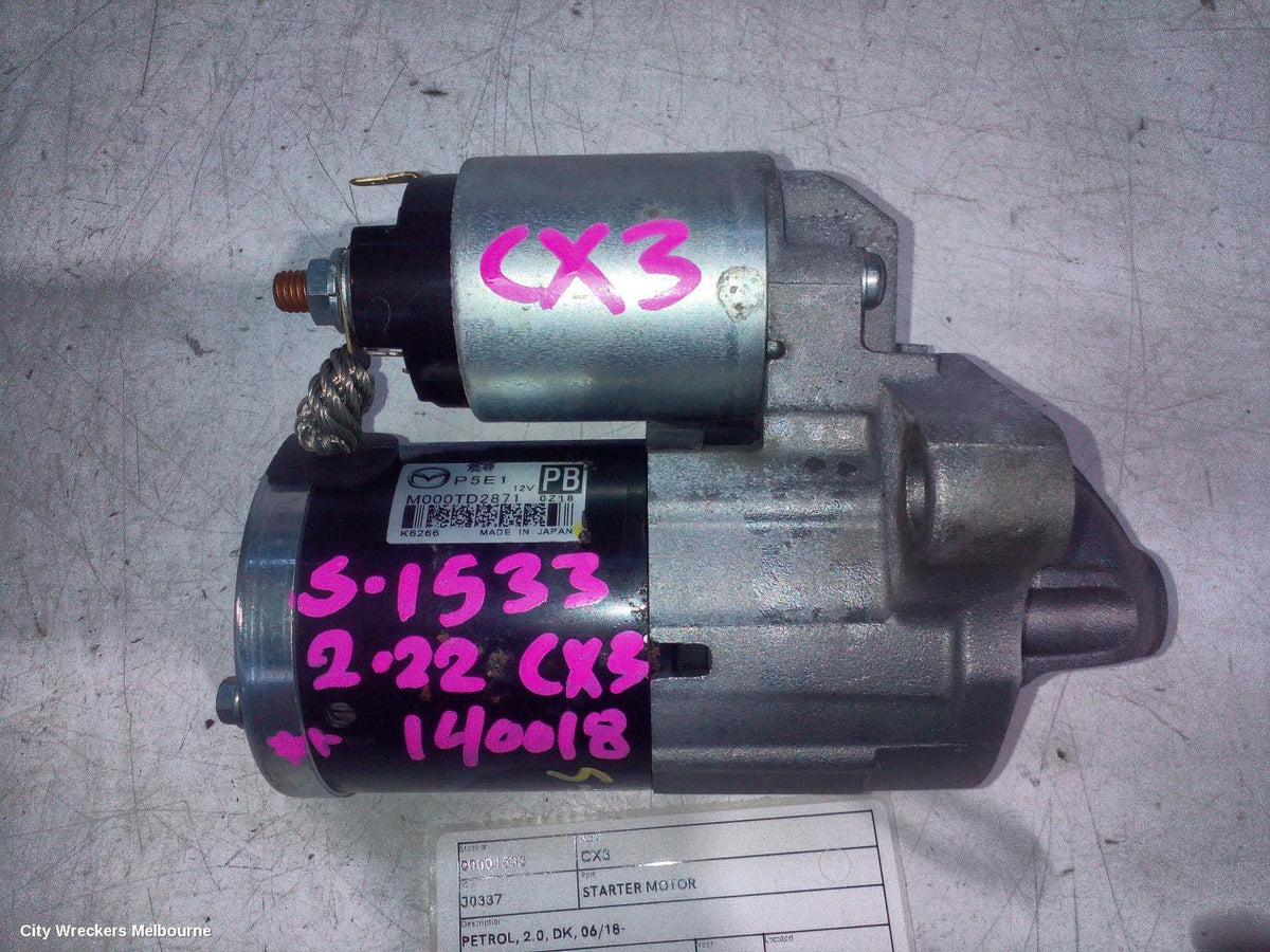 MAZDA CX3 STARTER, PETROL, 2.0, DK, 06/2018 ONWARDS - Image 2