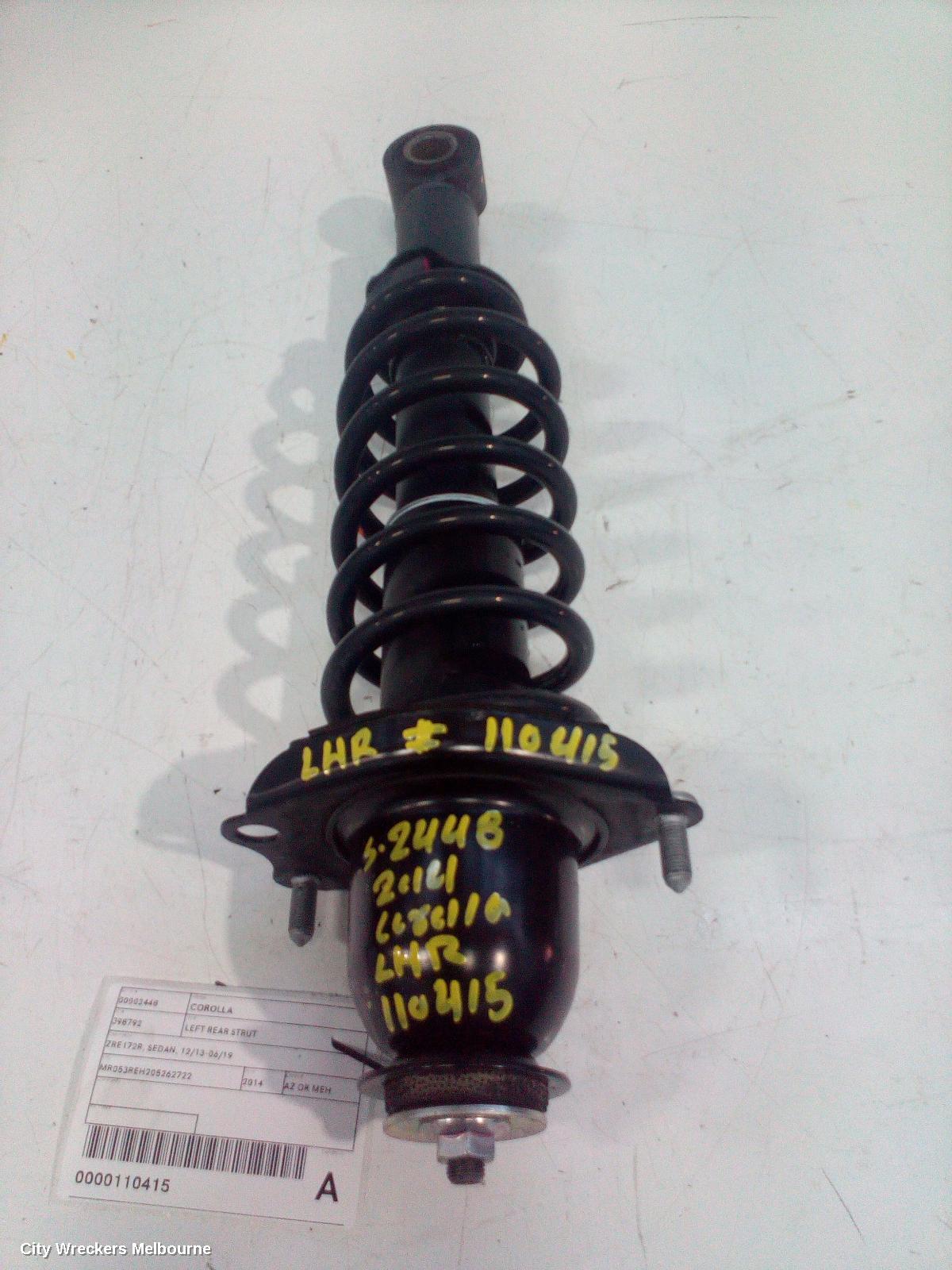 TOYOTA COROLLA LEFT REAR STRUT, ZRE172R, SEDAN, 12/2013 - 06/2019 - Image 2