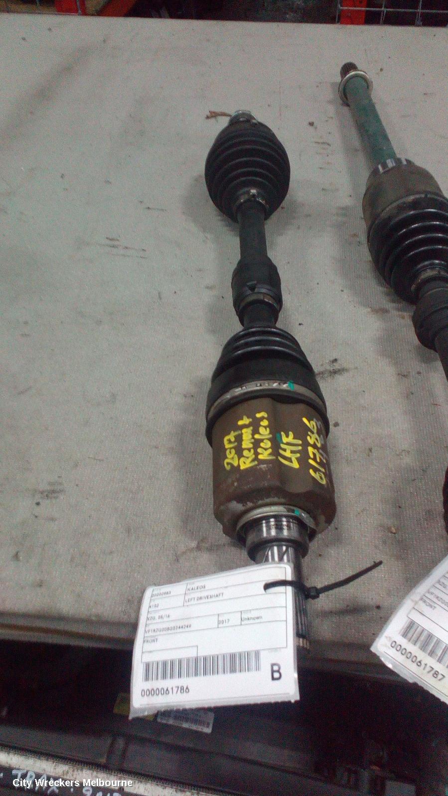 RENAULT KALEOS LEFT DRIVESHAFT, FRONT, AUTO, FWD, PETROL, XZG, 05/2016 ONWARDS - Image 1