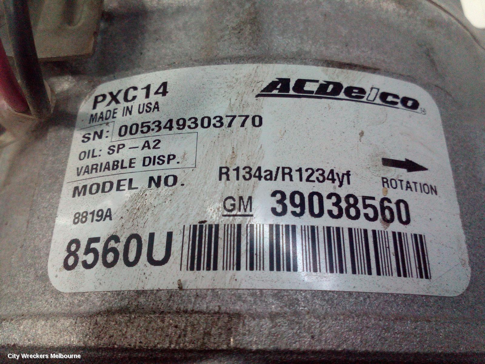 HOLDEN ASTRA A/C COMPRESSOR, BK-BL, 1.4, PETROL, 09/2016 - 12/2020 - Image 2