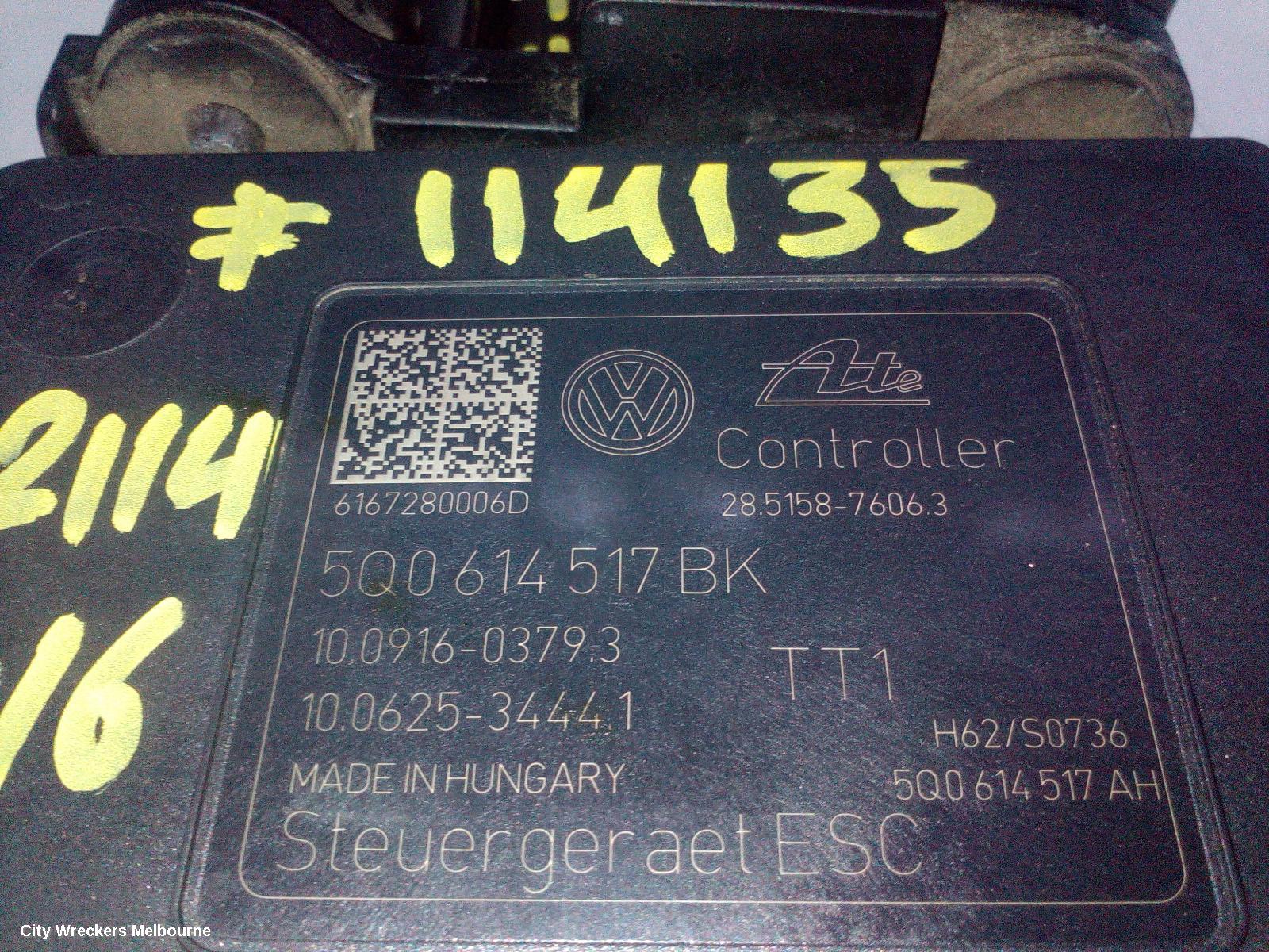 VOLKSWAGEN TIGUAN ABS PUMP/MODULATOR, P/N 5Q0614517BK, 5NA, 06/2016 ONWARDS - Image 3
