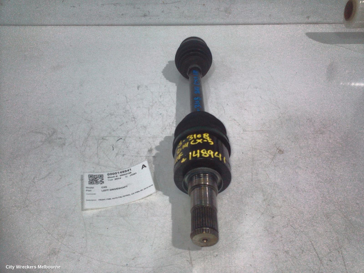 MAZDA CX5 LEFT DRIVESHAFT, FRONT, FWD, AUTO T/M, PETROL, 2.0, FTB6, KE, 02/2012 - 12/2016 - Image 1
