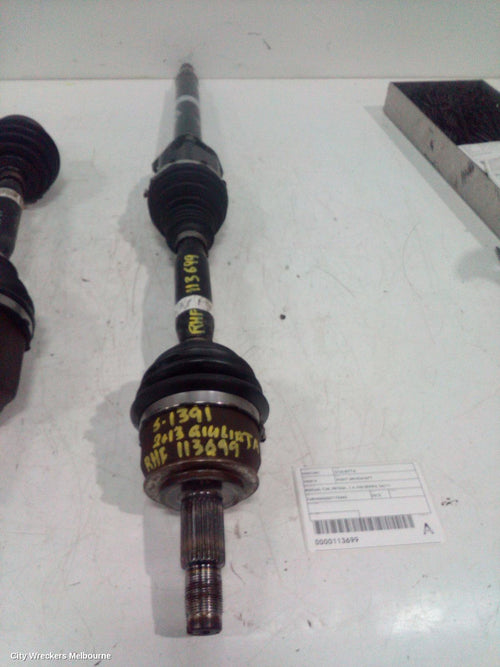 ALFA ROMEO GIULIETTA RIGHT DRIVESHAFT, MANUAL T/M, PETROL, 1.4, 940 SERIES, 06/2011 ONWARDS - Image 2