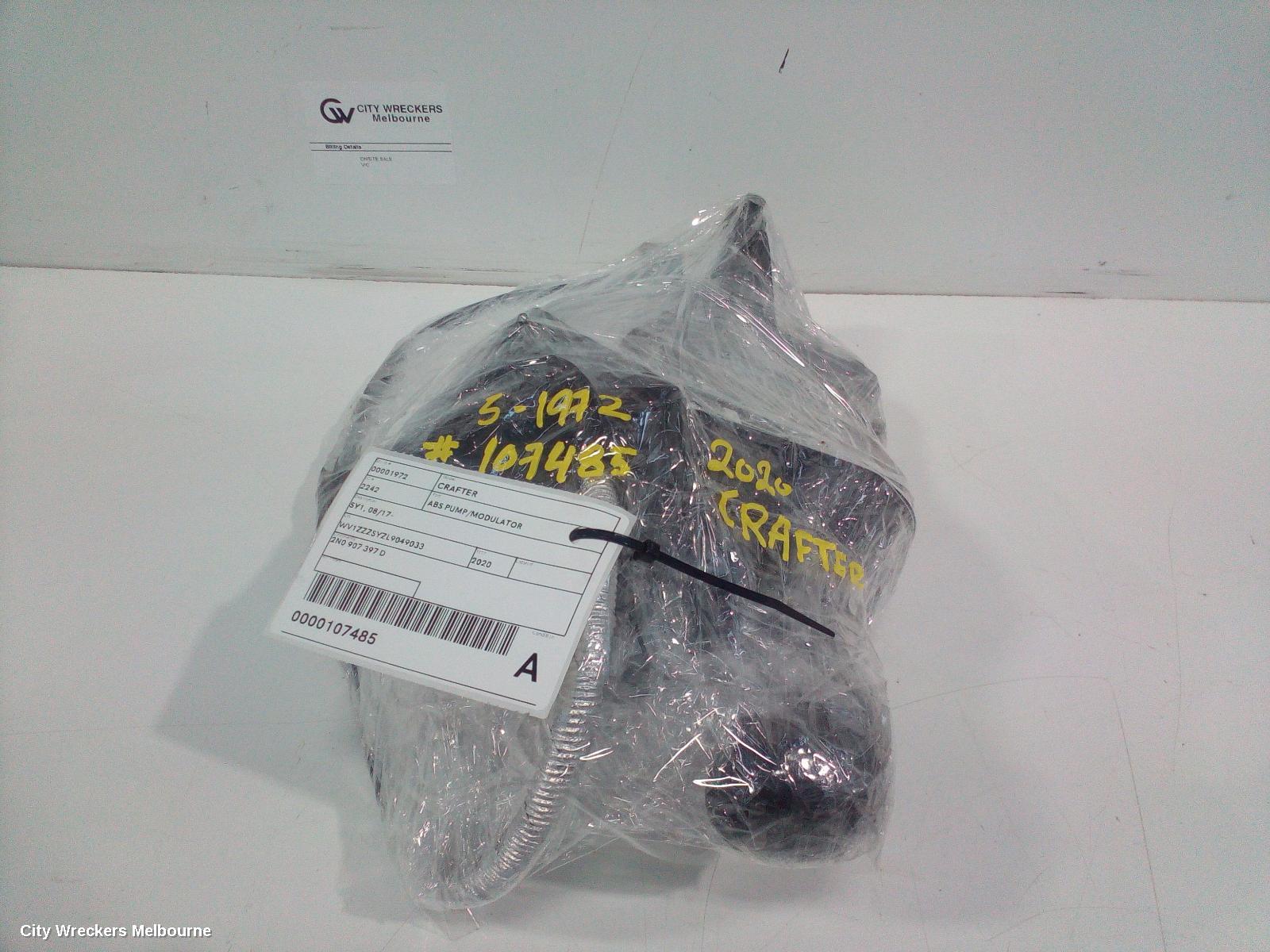 VOLKSWAGEN CRAFTER ABS PUMP/MODULATOR, SY1, 08/2017 ONWARDS - Image 1