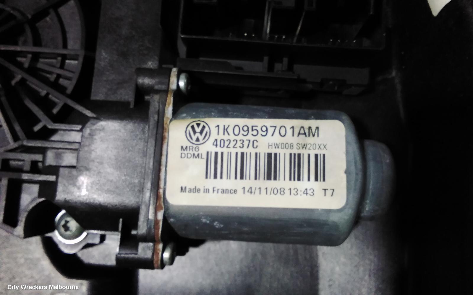 VOLKSWAGEN GOLF RIGHT FRONT WINDOW REG/MOTOR, GEN 6, 3DR/5DR HATCH, 12/2008 - 03/2013 - Image 2