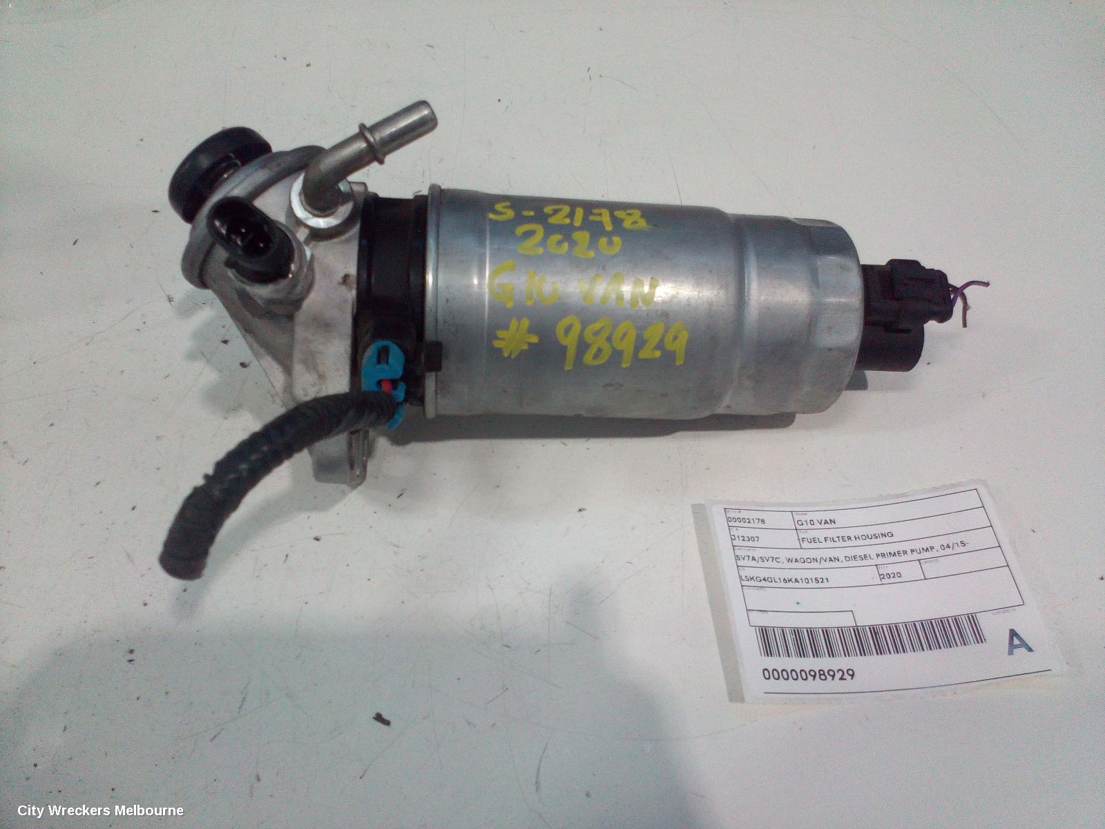 LDV G10 FUEL FILTER HOUSING, SV7A/SV7C, WAGON/VAN, 1.9, DIESEL, PRIMER PUMP, 04/2015 - 06/2021 - Image 1