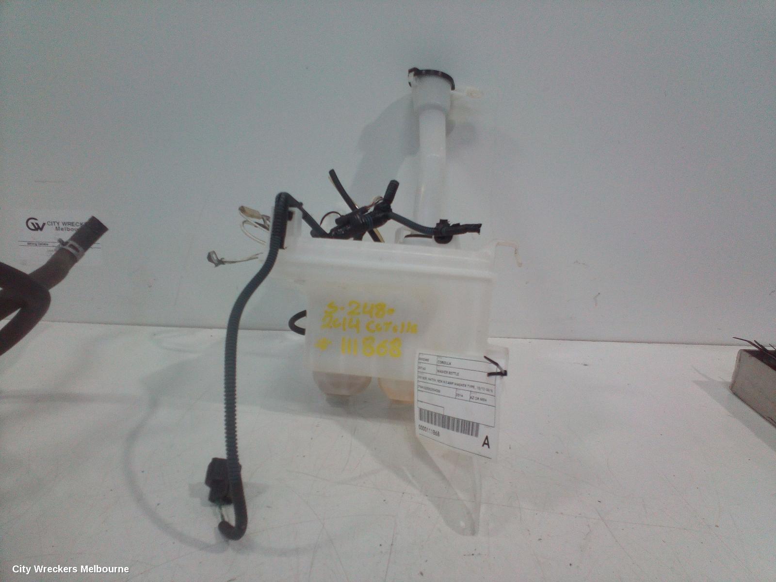TOYOTA COROLLA WASHER BOTTLE, ZRE182R, HATCH, NON H/LAMP WASHER TYPE, 10/2012 - 06/2018 - Image 2