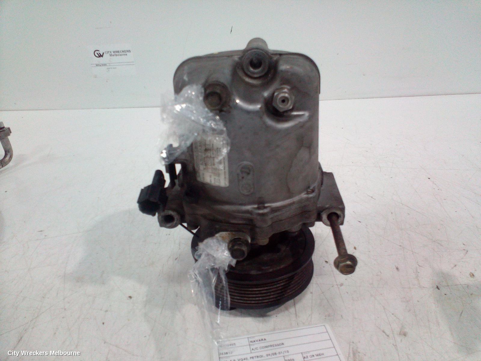 NISSAN NAVARA A/C COMPRESSOR, D40, 4.0, VQ40, PETROL, 09/2005 - 01/2010 - Image 2