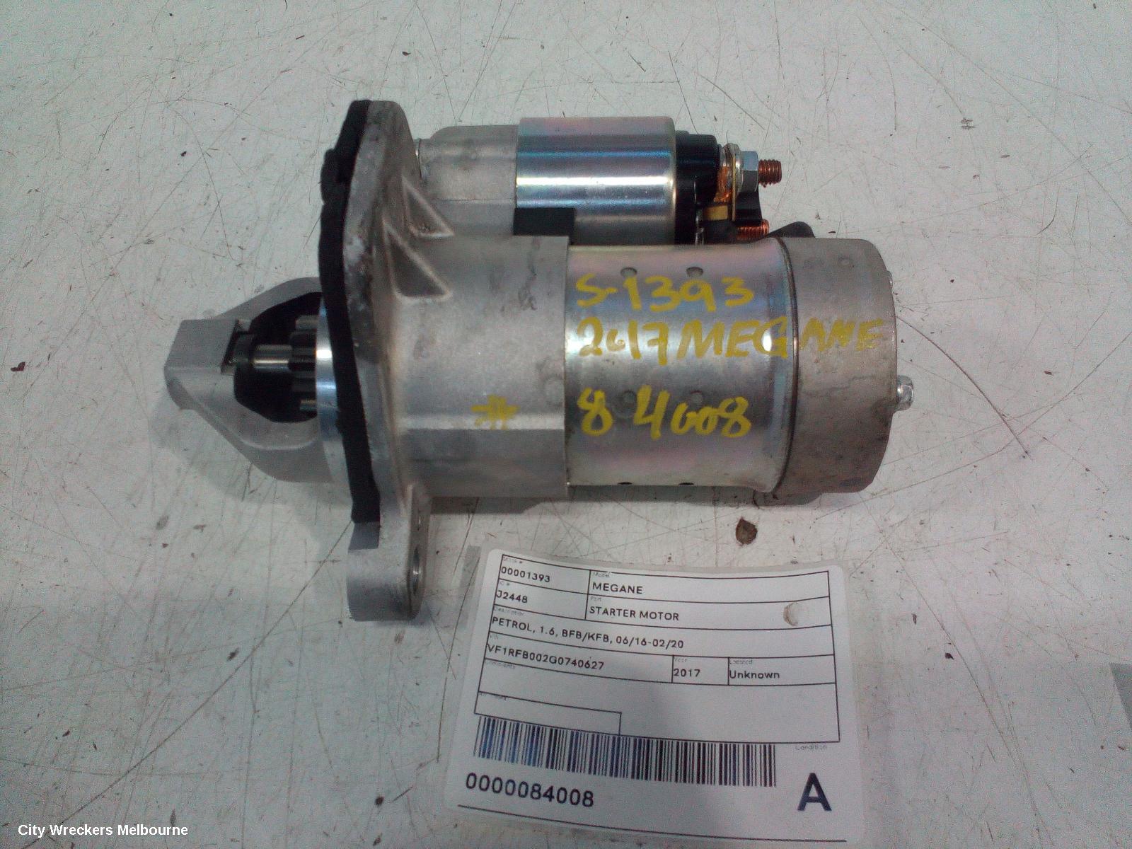 RENAULT MEGANE STARTER, PETROL, 1.6, BFB/KFB, 06/2016 - 02/2020 - Image 3