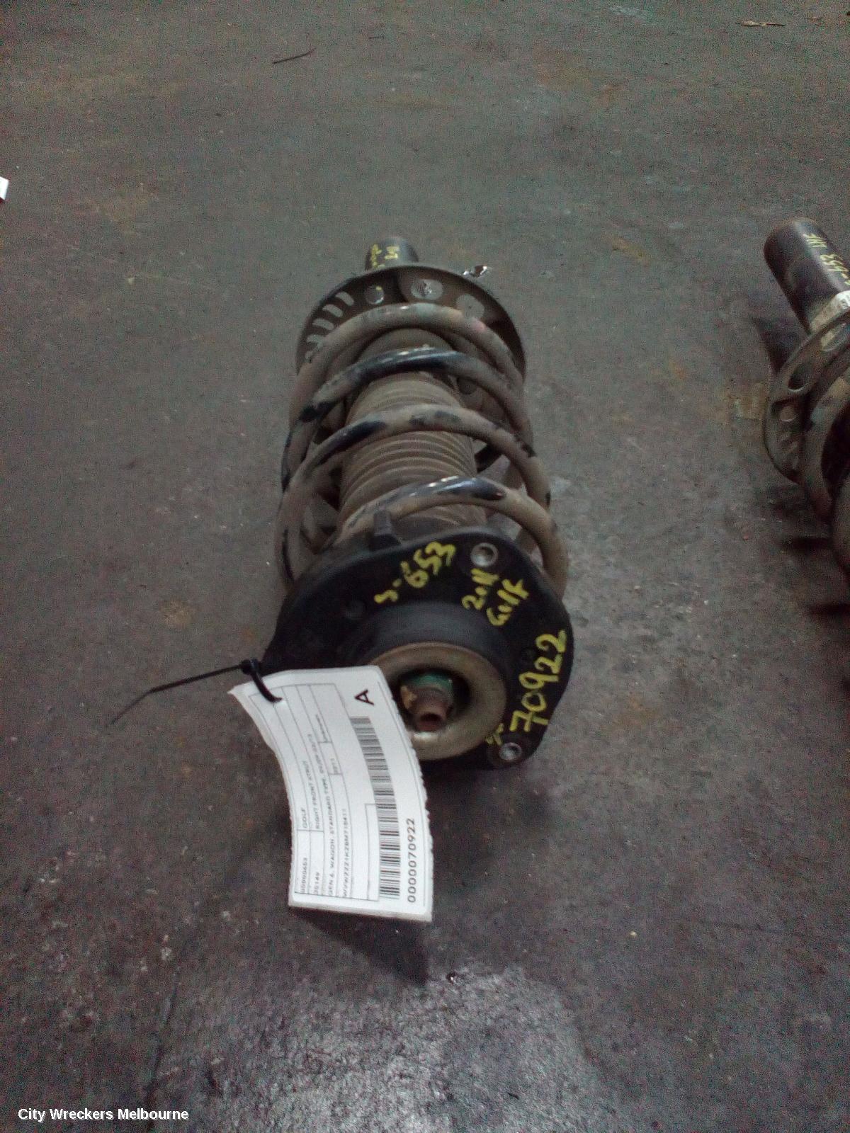 VOLKSWAGEN GOLF RIGHT FRONT STRUT, GEN 6, WAGON, STANDARD TYPE, 09/2009 - 03/2013 - Image 1