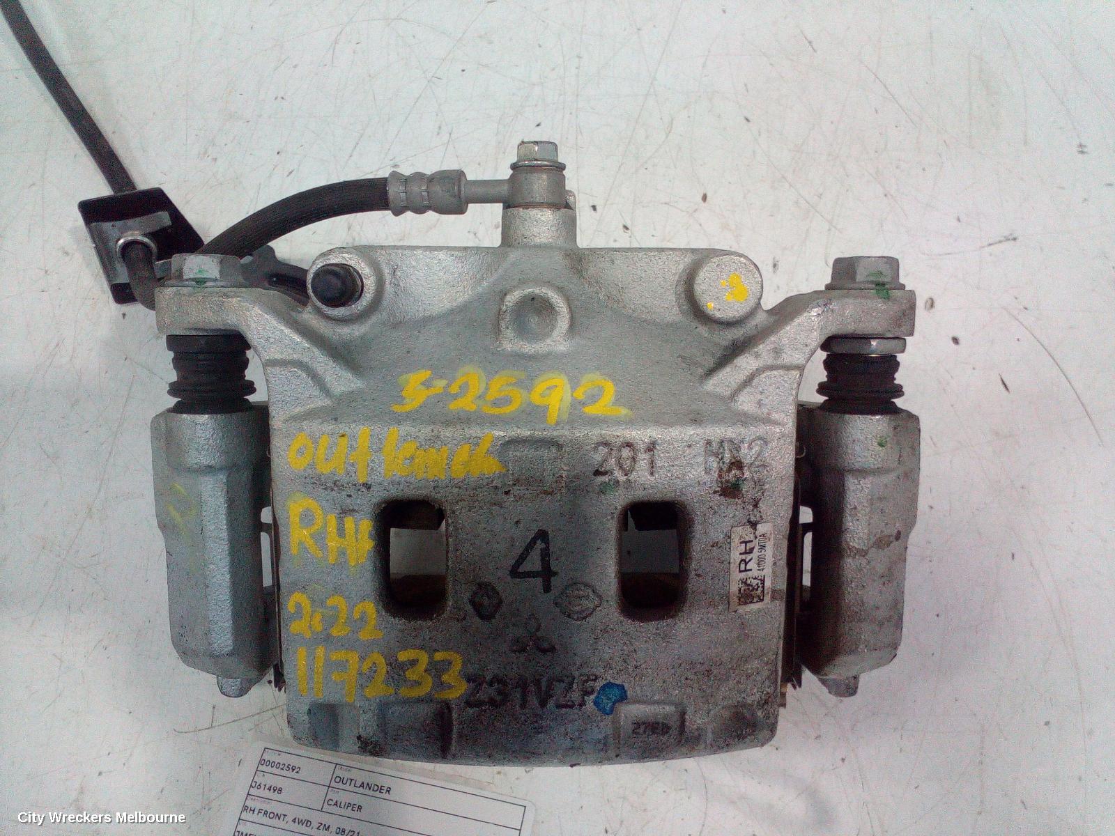 MITSUBISHI OUTLANDER CALIPER, RH FRONT, 4WD, ZM, 08/2021 ONWARDS - Image 3
