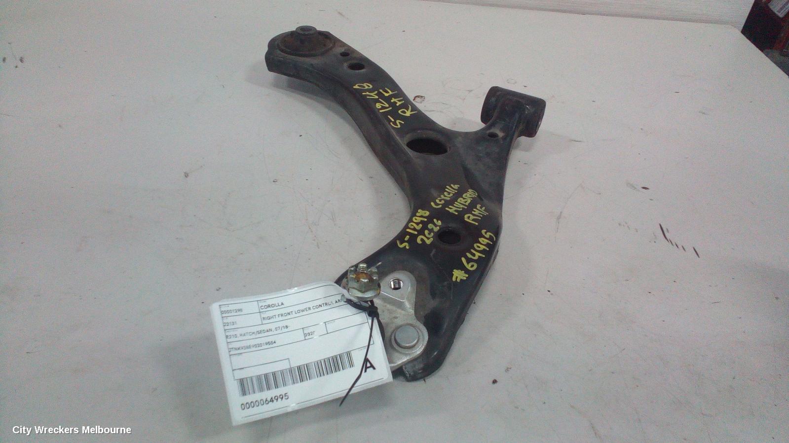 TOYOTA COROLLA RIGHT FRONT LOWER CONTROL ARM, E210, HATCH/SEDAN, 07/2018 ONWARDS - Image 2