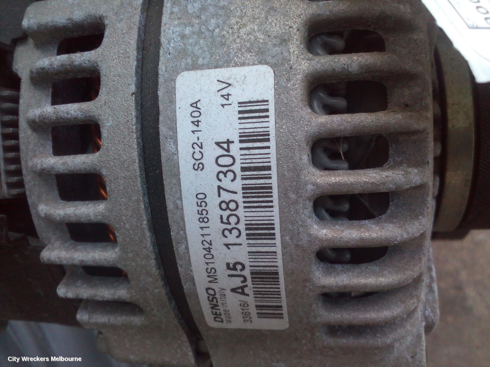 HOLDEN ASTRA ALTERNATOR, PETROL, 1.6, TURBO, 120AMP, PJ, 12/2014 - 01/2017 - Image 2