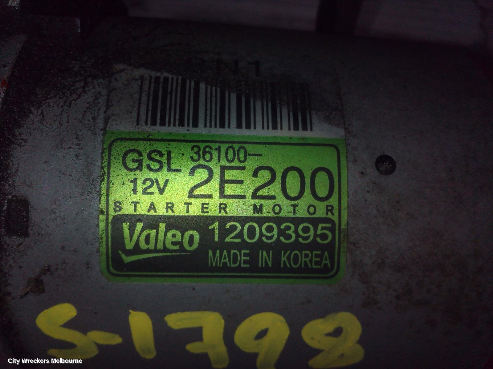 HYUNDAI TUCSON STARTER, PETROL, 2.0, G4NA/G4NC, TL, 07/2015 - 01/2021 - Image 1