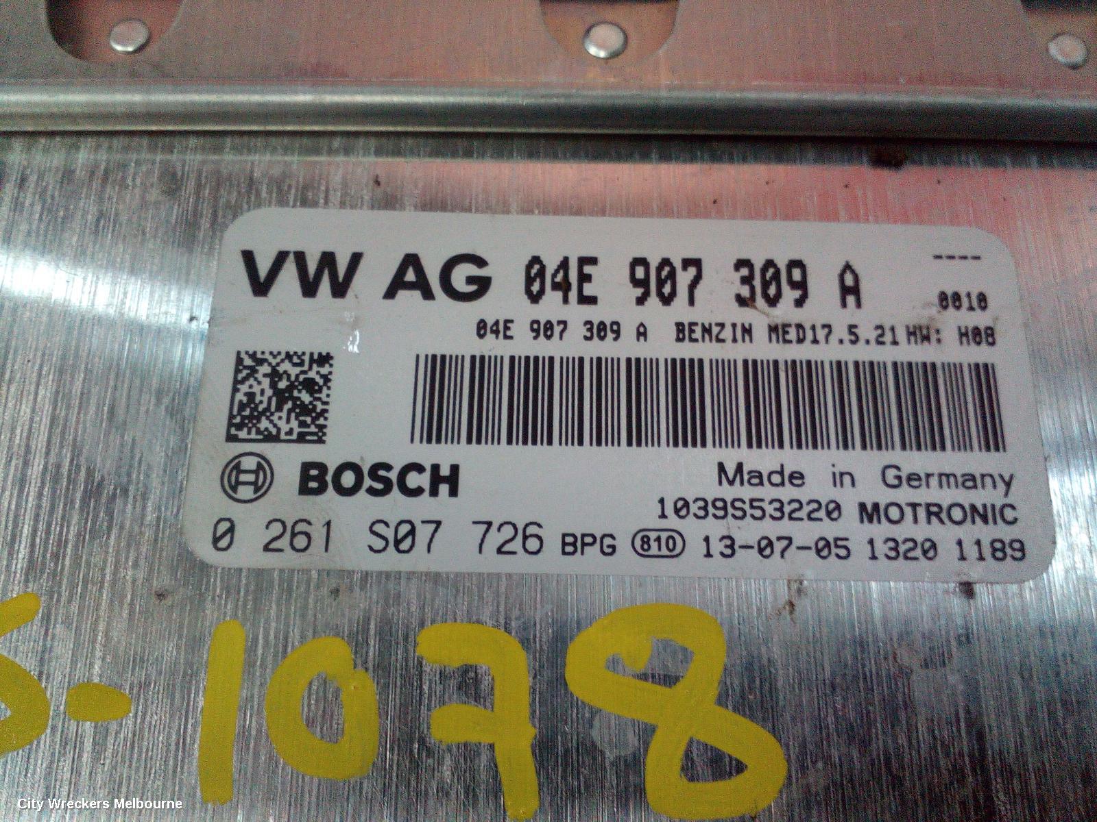 VOLKSWAGEN GOLF ECU, ENGINE ECU, 1.4, PETROL, AUTO, P/N 04E907309A, ECU ONLY, GEN 7, 03/2013 - 08/2020 - Image 1