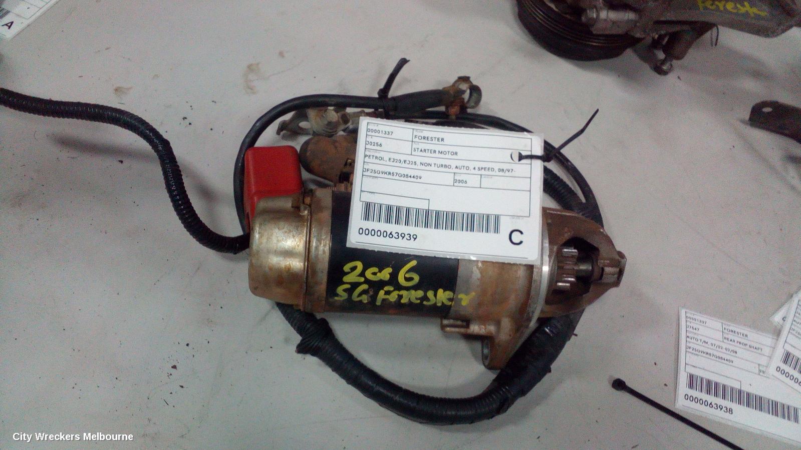 SUBARU FORESTER STARTER, PETROL, EJ20/EJ25, NON TURBO, AUTO, 4 SPEED, 08/1997 - 12/2012 - Image 3