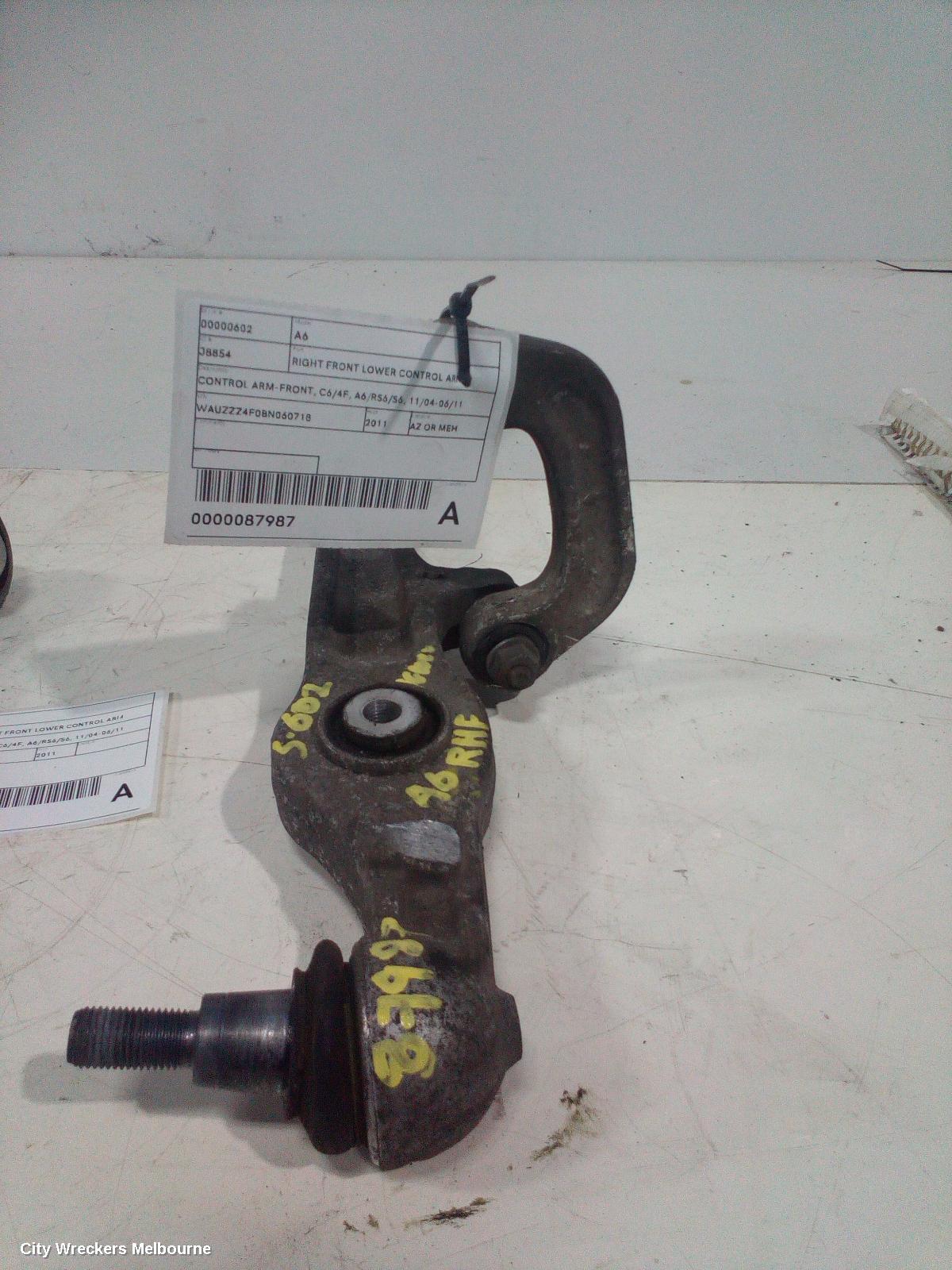 AUDI A6 RIGHT FRONT LOWER CONTROL ARM, CONTROL ARM-FRONT, C6/4F, A6/RS6/S6, 11/2004 - 06/2011 - Image 1