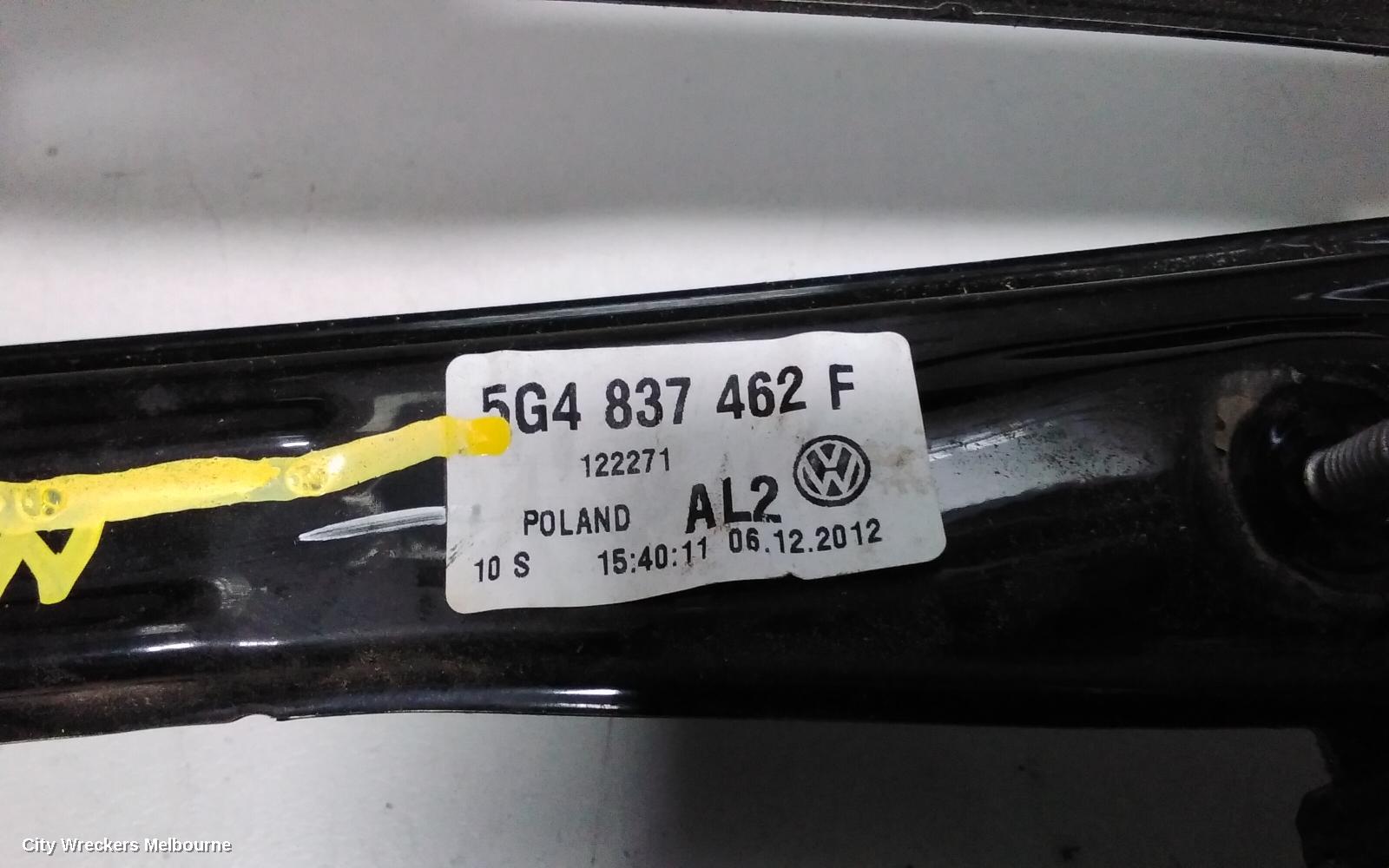 VOLKSWAGEN GOLF RIGHT FRONT WINDOW REG/MOTOR, GEN 7, 5DR HATCH/WAGON, 03/2013 - 08/2020 - Image 3