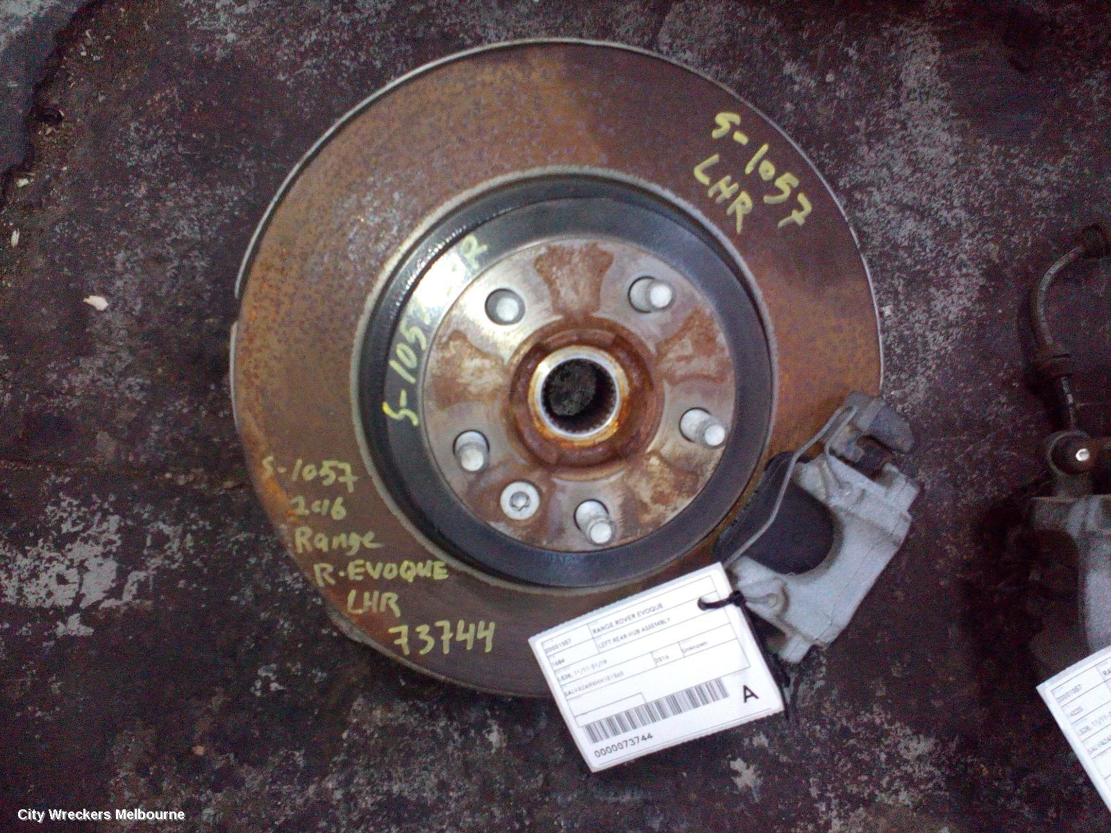 LAND ROVER RANGEROVER EVOQUE LEFT REAR HUB ASSEMBLY, L538, 11/2011 - 01/2019 - Image 1