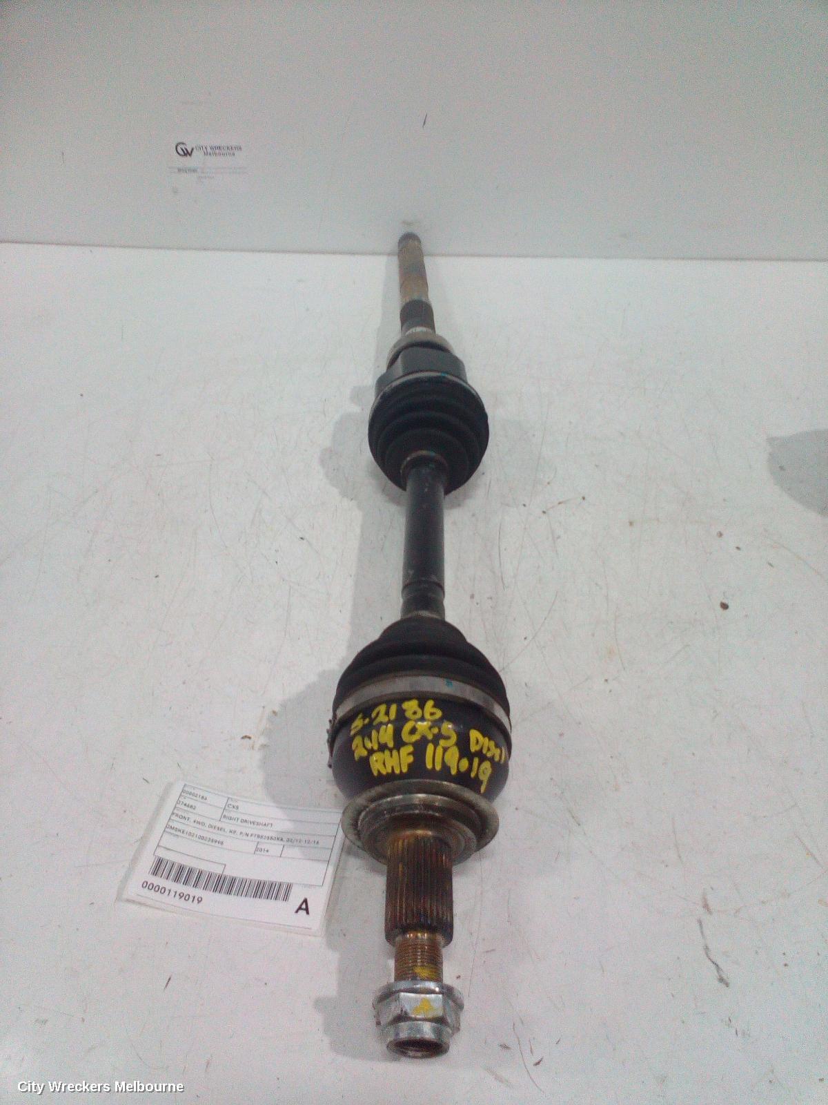 MAZDA CX5 RIGHT DRIVESHAFT, FRONT, 4WD, DIESEL, KE, P/N FTB52550XA, 02/2012 - 12/2016 - Image 2