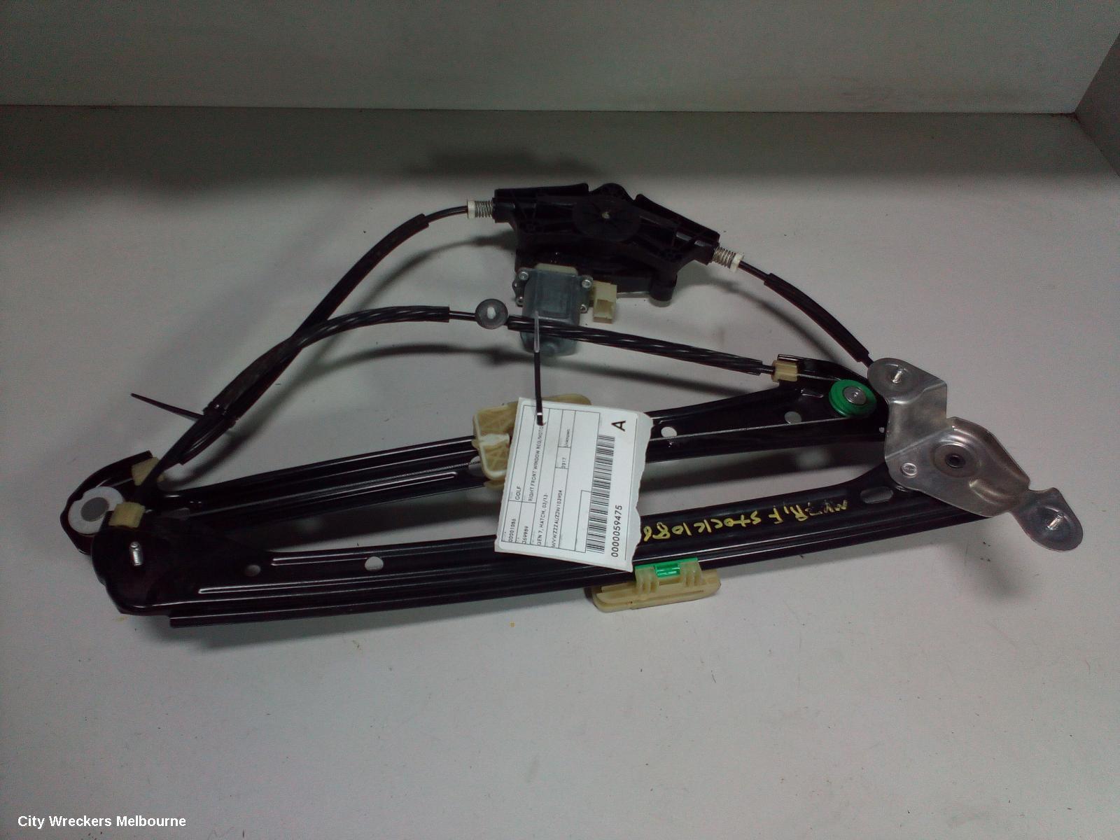 VOLKSWAGEN GOLF RIGHT FRONT WINDOW REG/MOTOR, GEN 7, 5DR HATCH/WAGON, 03/2013 - 08/2020 - Image 1