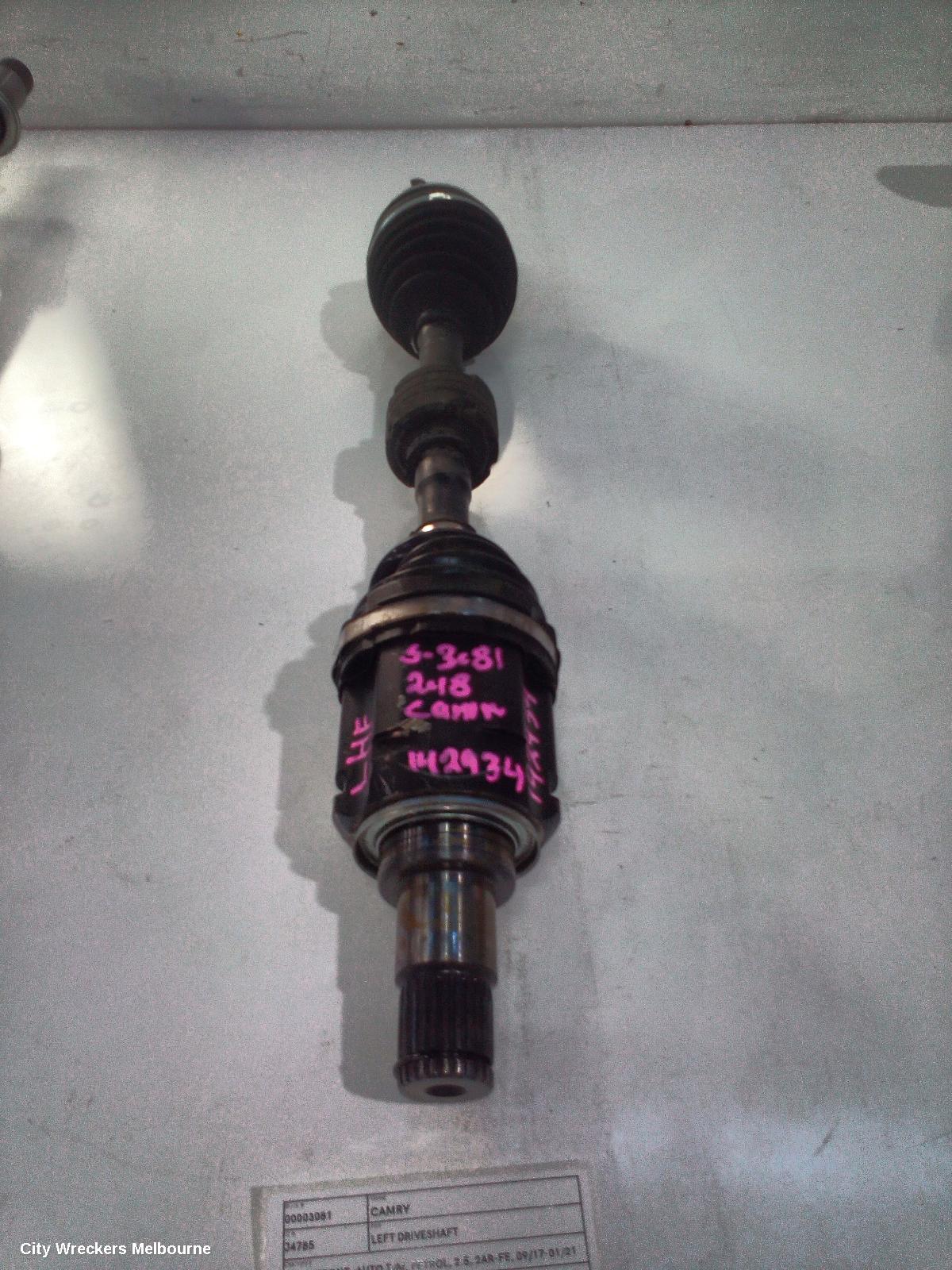 TOYOTA CAMRY LEFT DRIVESHAFT, XV70, FRONT, AUTO T/M, PETROL, 2.5, 2AR-FE, 09/2017 - 01/2021 - Image 1