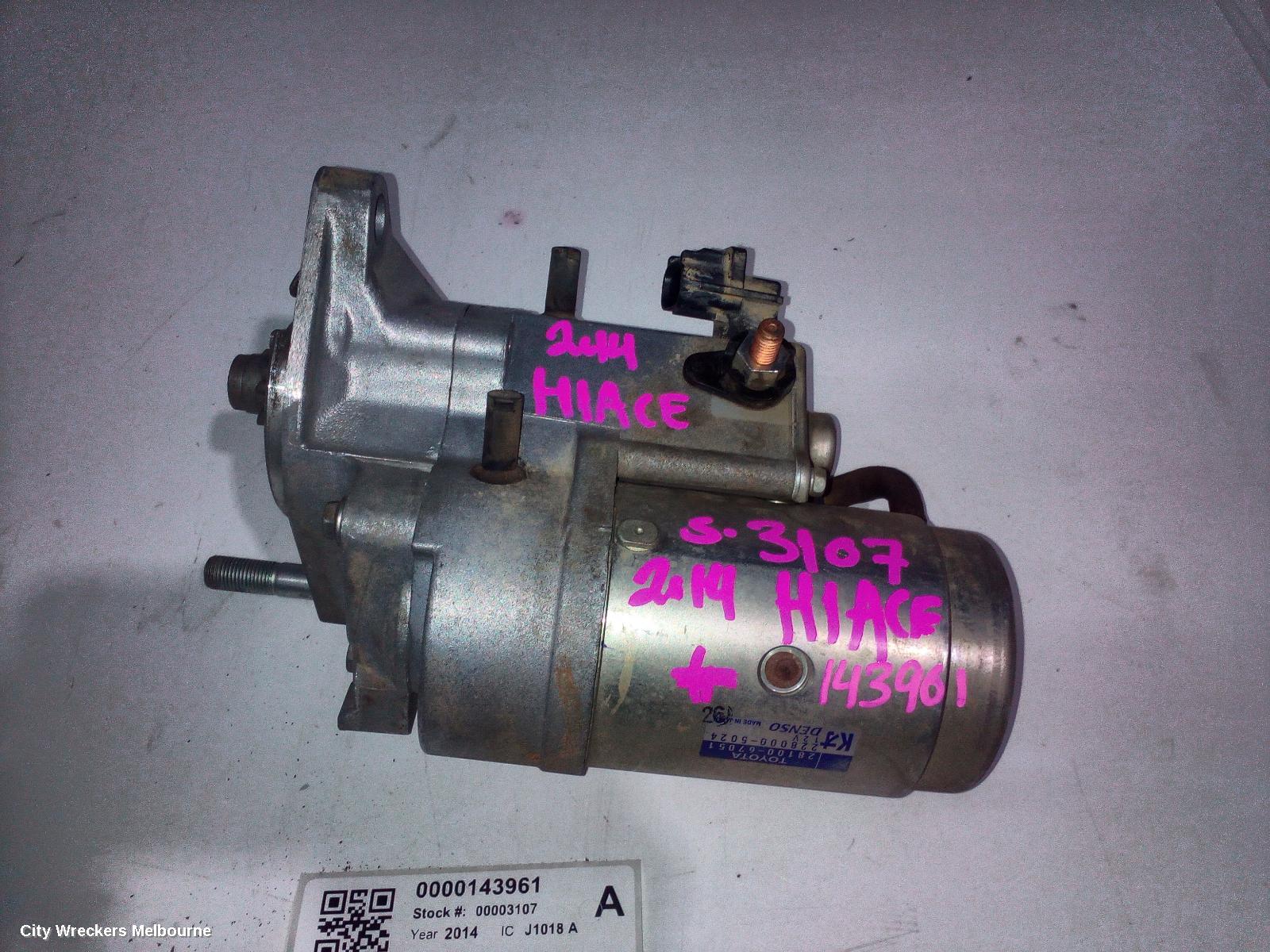 TOYOTA HIACE STARTER, DIESEL, 3.0, 1KD-FTV, TURBO, MANUAL T/M TYPE, KDH, 09/2006 - 04/2019 - Image 2