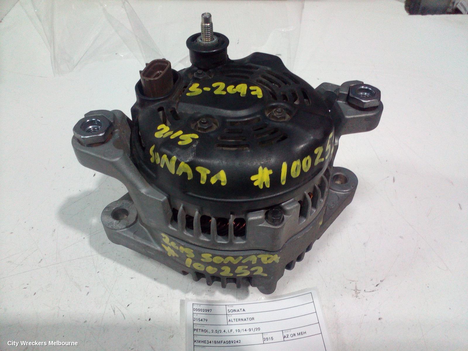 HYUNDAI SONATA ALTERNATOR, PETROL, 2.0/2.4, LF, 10/2014 - 01/2020 - Image 1