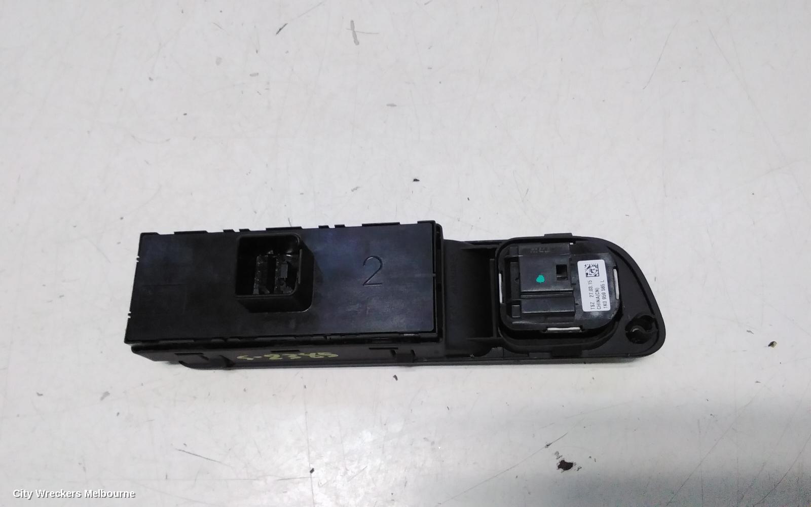 VOLKSWAGEN TIGUAN PWR DR WIND SWITCH, RH FRONT (MASTER SWITCH), W/ CHROME ON SWITCHES TYPE, 5N, 06/2010 - 08/2016 - Image 3