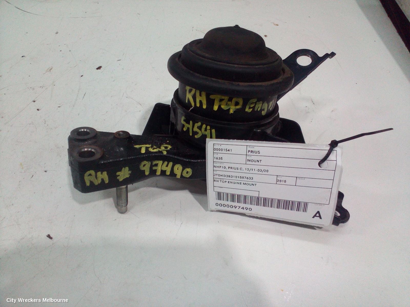 TOYOTA PRIUS MOUNT, NHP10, PRIUS C, 12/2011 - 03/2020 - Image 2