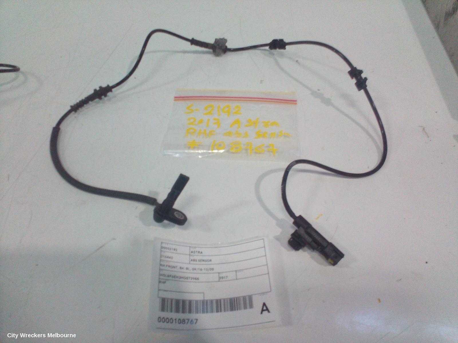 HOLDEN ASTRA ABS SENSOR, RH FRONT, BK-BL, 09/2016 - 12/2020 - Image 1