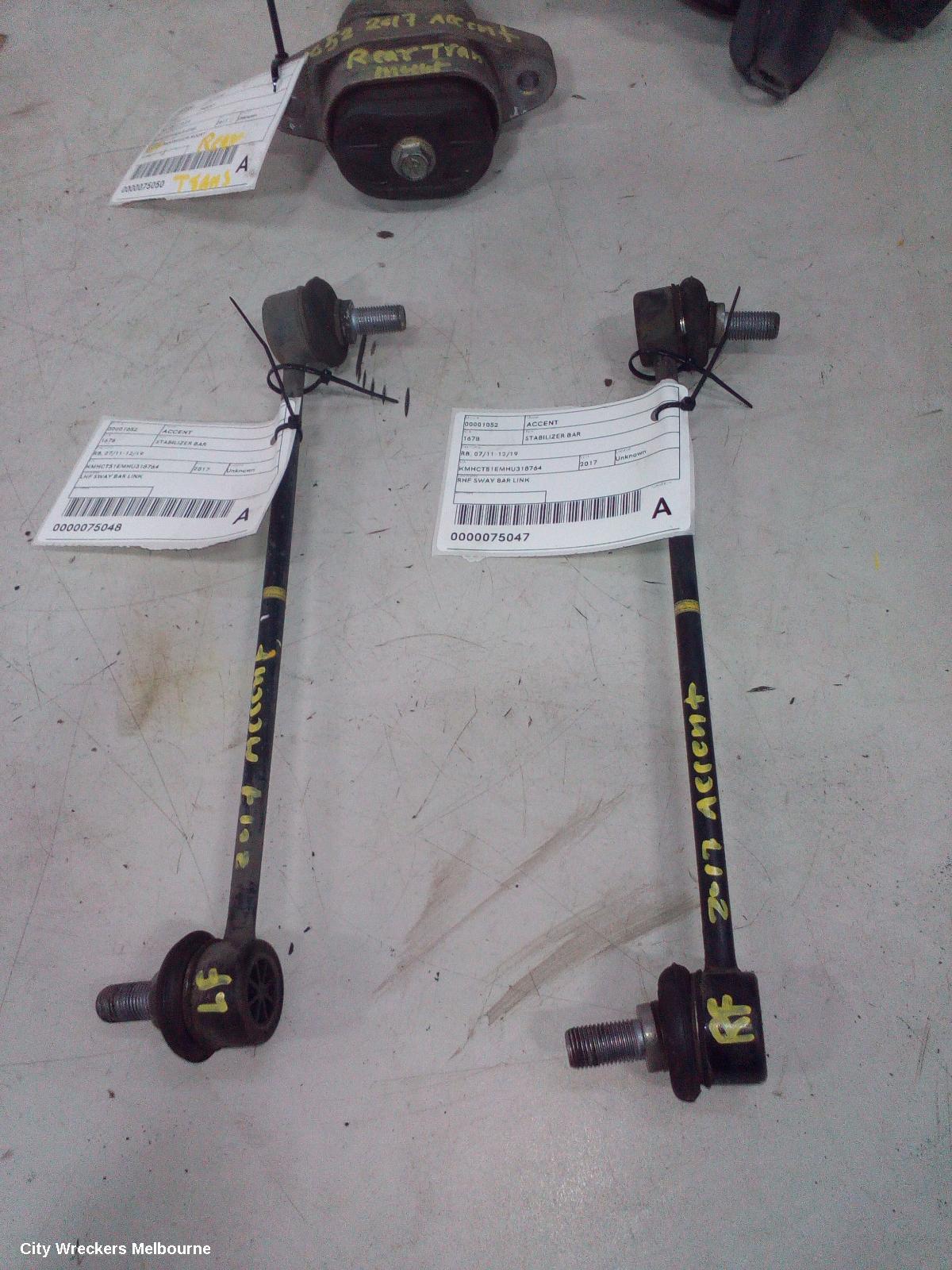 HYUNDAI ACCENT STABILISER BAR, RB, 05/2011 - 12/2019 - Image 2