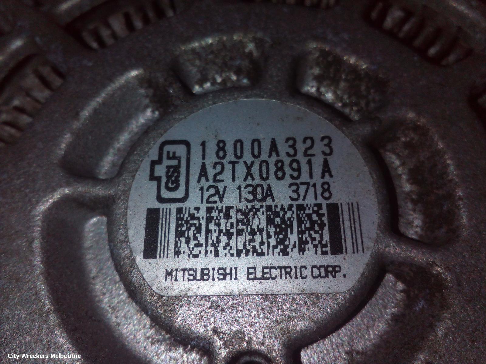 MITSUBISHI OUTLANDER ALTERNATOR, PETROL, 2.0/2.4, 130AMP, ZJ-ZL, 10/2012 - 08/2019 - Image 2
