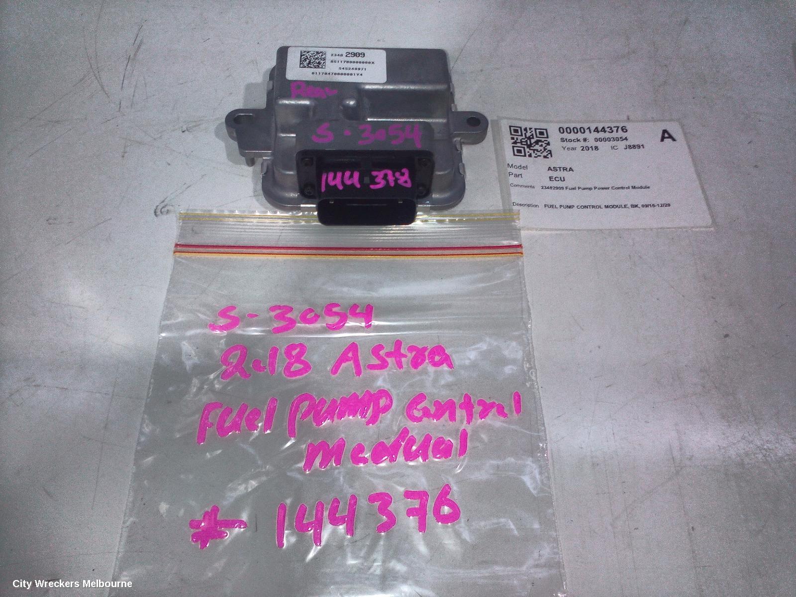 HOLDEN ASTRA ECU, FUEL PUMP CONTROL MODULE, BK, 09/2016 - 12/2020 - Image 1